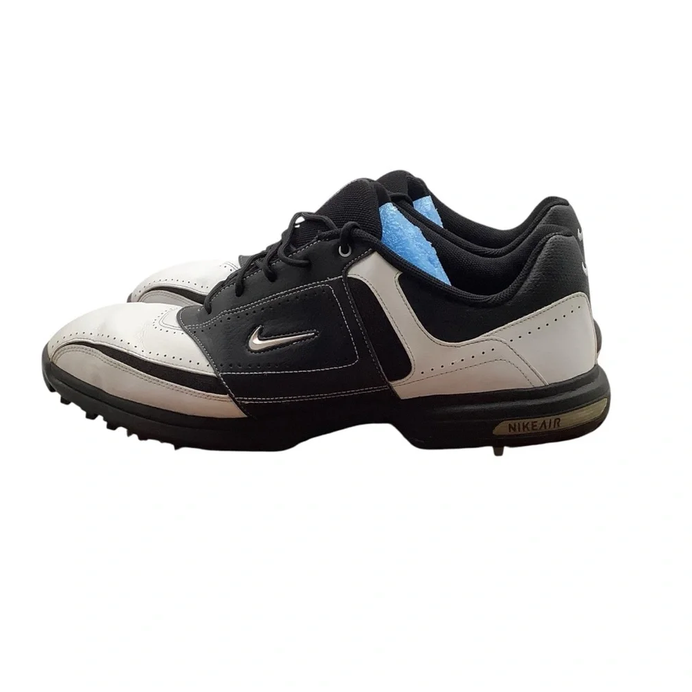Nike NIKE Air Tour Saddle‎ Men US 9.5 White/Black Golf Shoes  336050-103